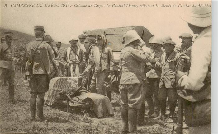 Taza  Maroc Campagne du Maroc 1914 Colonne de Taza Général Liautey