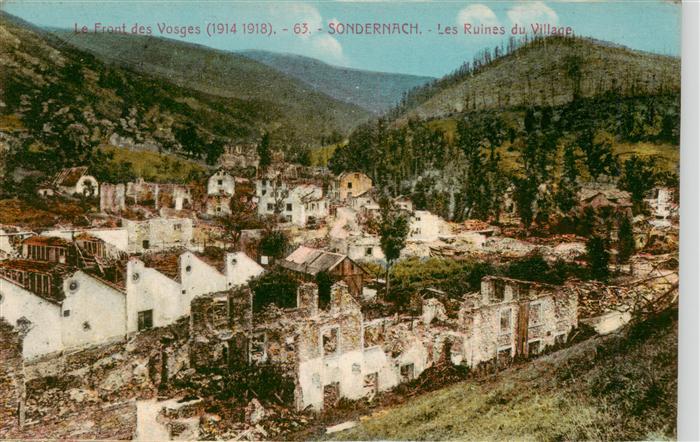 Sondernach 68 Haut-Rhin Ruines du village Front des Vosges Kriegsschauplatz 1. W