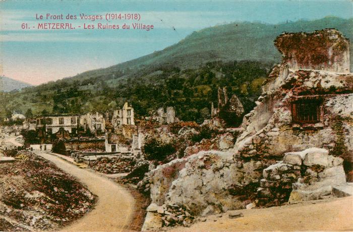 Metzeral Metseral 68 Alsace Ruines du village Front des Vosges Kriegsschauplatz