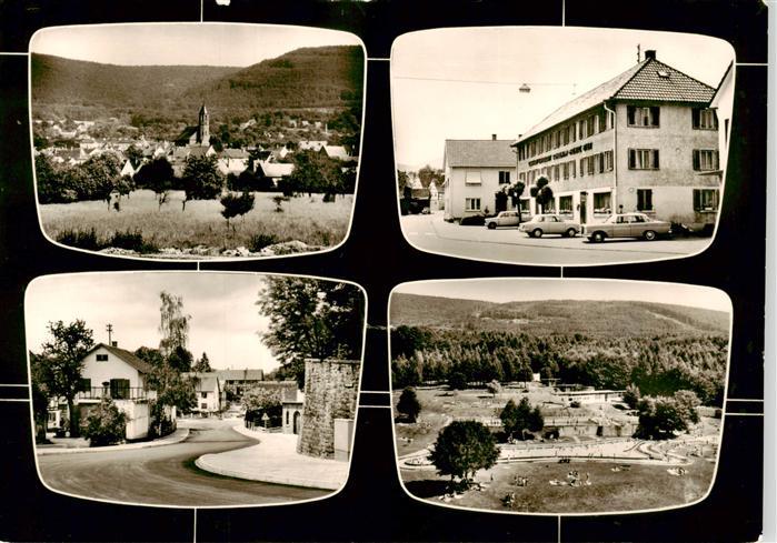 Malsch Karlsruhe Panorama Gasthof Pension Eintracht Freibad Ortszentrum Bromsilb