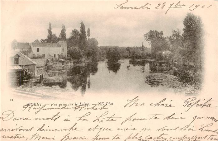 Moret-sur-Loing 77 Seine-et-Marne Vue prise sur le Loing