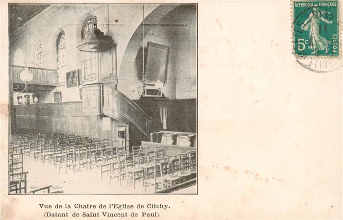 Clichy 92-la-Garenne Vue de la Chaire de l’Eglise de Clichy