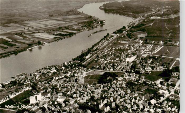Nierstein Rhein Fliegeraufnahme