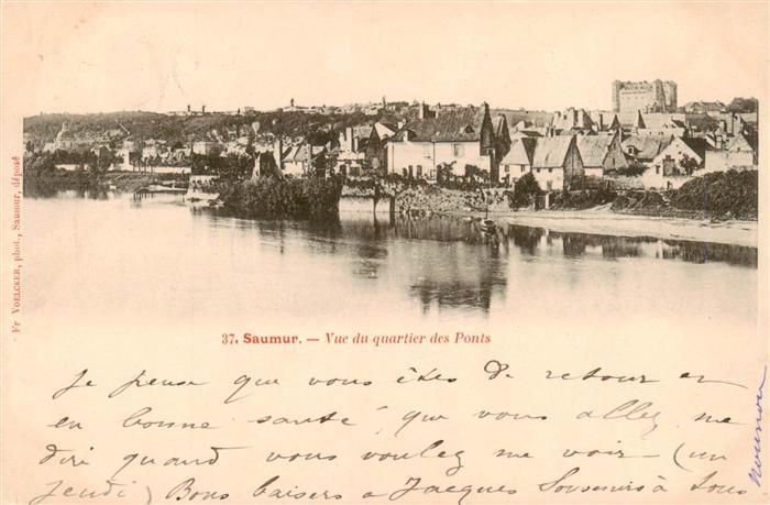 Saumur 49 Maine-et-Loire Vue du quartier des Ponts