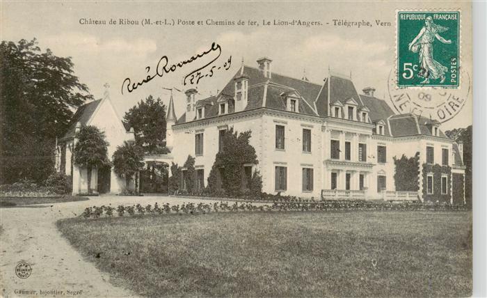 Ribou Chateau Erdre-en-Anjou Gene 49 Maine-et-Loire Chateau de Ribou Poste et Ch