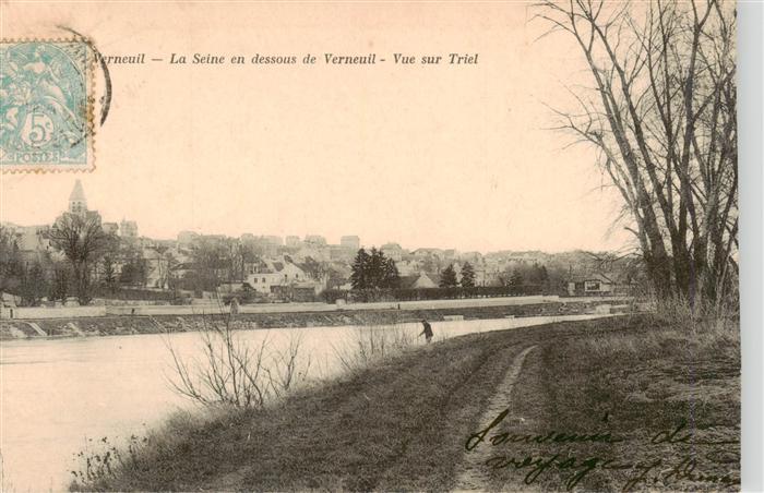 Verneuil -sur-Seine 78 Yvelines La Seine en dessous de Verneuil Vue sur Triel