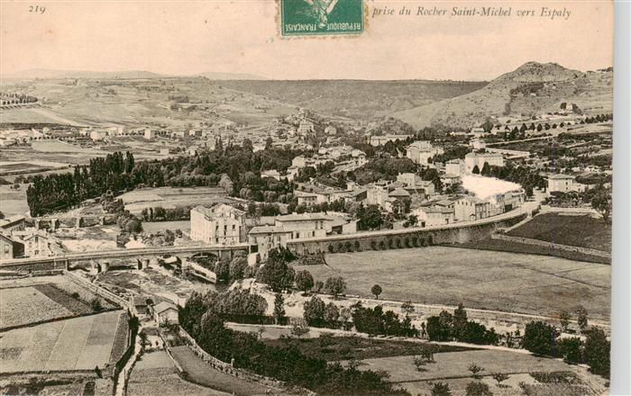 Espaly-Saint-Marcel 43 Haute-Loire prise du Rocher Saint Michel