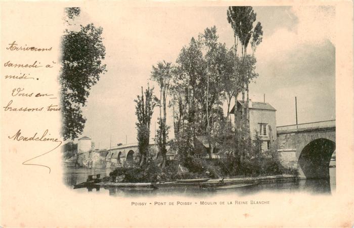 Poissy 78 Yvelines Pont de Poissy Moulin de la Reine Blanche