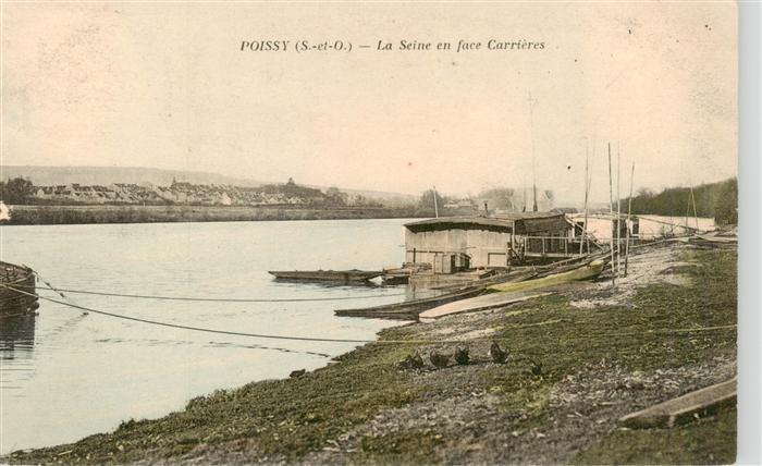 Poissy 78 Yvelines La Seine en face Carrieres