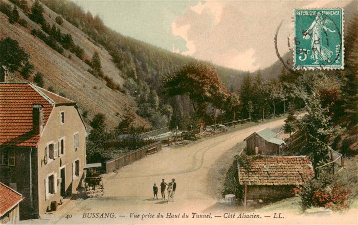 Bussang 88 Vosges Vue prise du Haut du Tunnel Cote Alsacien