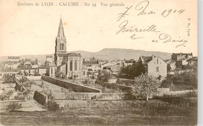 Caluire-et-Cuire 69 Rhone Vue générale sur la ville Eglise