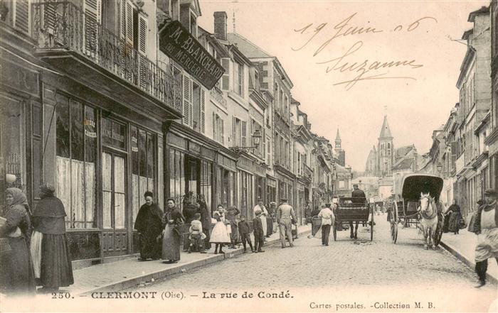 Clermont 60 Oise La rue de Conde