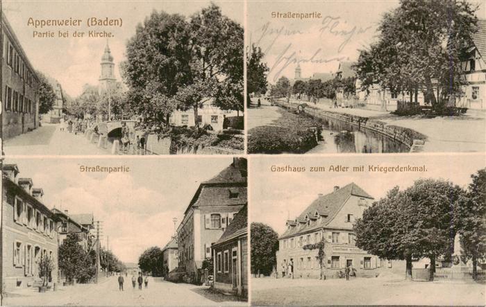 Appenweier Kirche Strassenpartien Gasthaus zum Adler