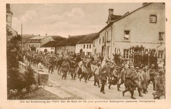 Heiligblasien St Blaise Saulxures 67 Bas-Rhin Die bei Erstuermung der Hoehe San