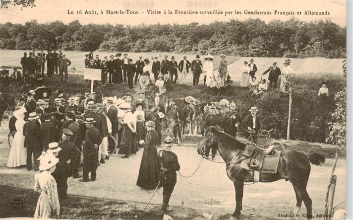 Mars-la-Tour 54 Meurthe-et-Moselle Visite a la Frontiere surveillee par les Gend