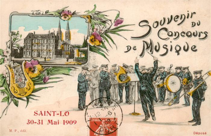 Saint-Lo 50 Manche Schloss Souvenir du Concours de Musique