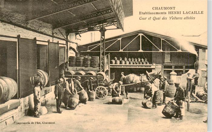 Chaumont 52 Haute-Marne Etablissements Henri Lacaille Cour et Quai des Voitures