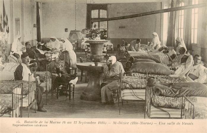 St-Dizier  52 Haute-Marne Bataille de la Marne Une salle de blesses