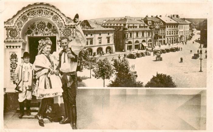 Hradisch Ungarisch-Hradisch Uherske Hradiste CZ Trachenpaar Marktplatz