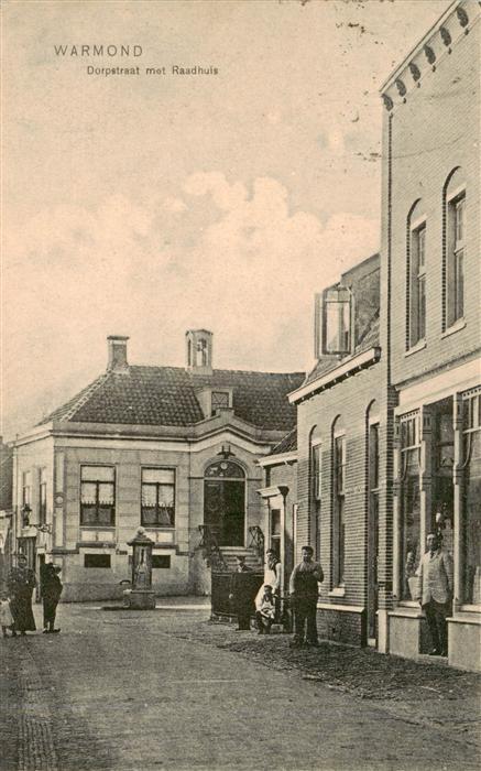 Warmond NL Dorpstraat met Raadhuis