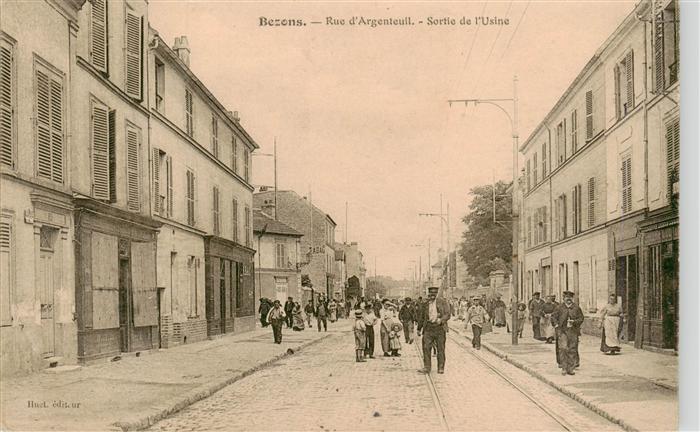 Bezons 95 Val-d Oise Rue d’Argenteuil Sortie de l’'Usine