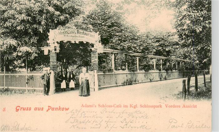 Pankow Berlin Adamis Schloss Cafe im Kgl Schlosspark Vordere Ansicht