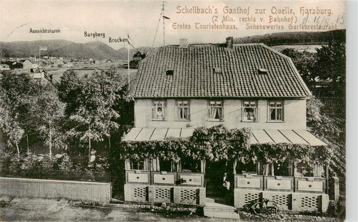 Harzburg Bad Schellbachs Gasthof zur Quelle Aussichtsturm Burgberg Brocken