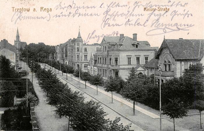 Treptow Rega Trzebiatow Pommern PL Kaiser Strasse