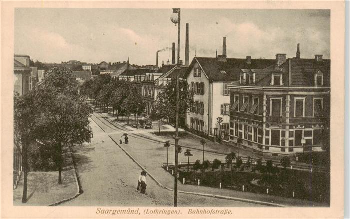 Saargemuend Sarreguemines 57 Moselle Bahnhofstrasse Feldpost