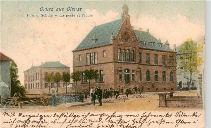 Dieuze Duss 57 Moselle Post und Schule