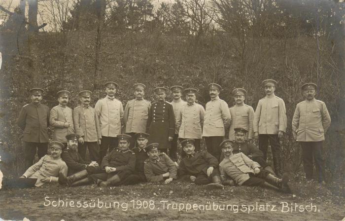 Bitsch Bitche 57 Moselle Lothringen Truppenübungsplatz Schiessübung 1908