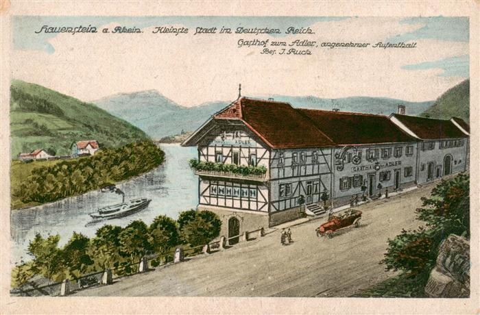 Hauenstein Rhein Baden Kleinste Stadt im Deutschen Reich Gasthof zum Adler