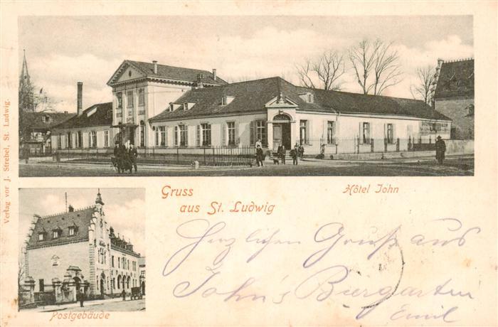 St Ludwig Elsass Saint-Louis Alsace 68 Hotel John Postgebaeude