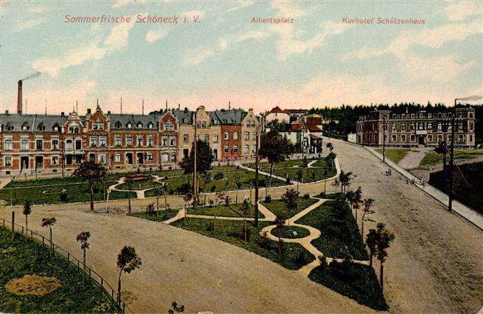 Schoeneck Vogtland Albertplatz Kurhotel Schuetzenhaus