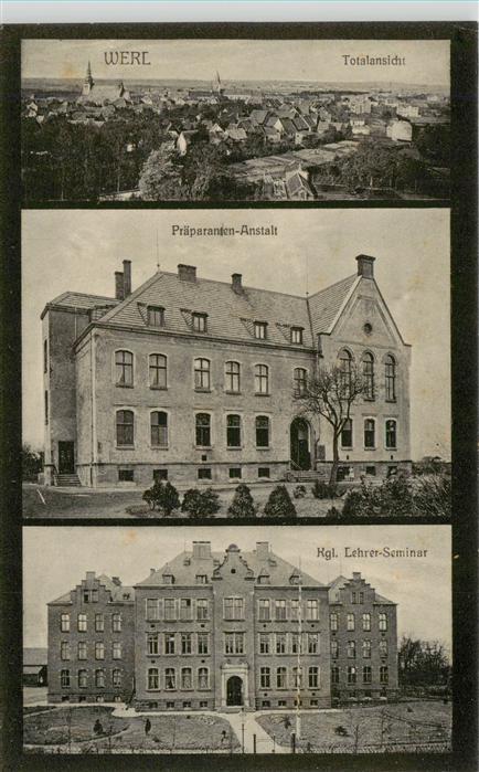 Werl Westfalen Panorama Praeparanten Anstalt Kgl Lehrer Seminar