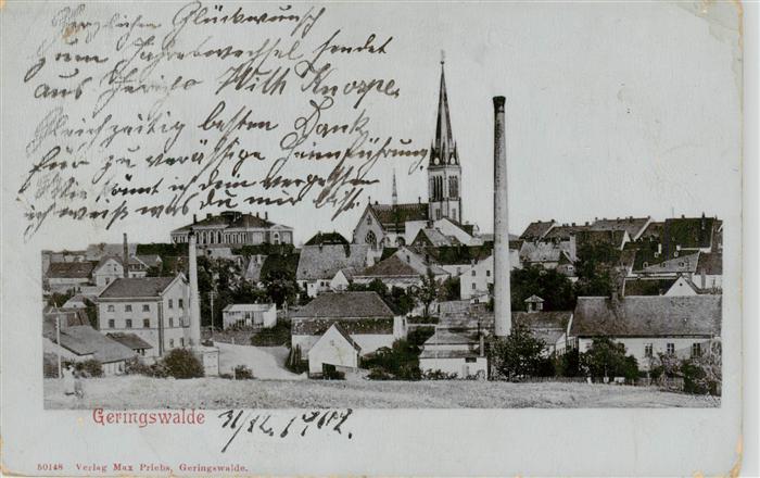 Geringswalde Ortsansicht mit Kirche