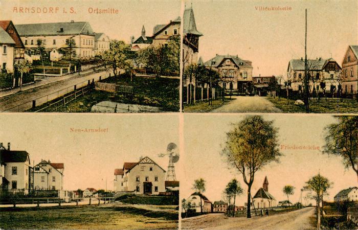 Arnsdorf  Sachsen Ortsmitte Villenkolonie Neu Arnsdorf Friedenseiche