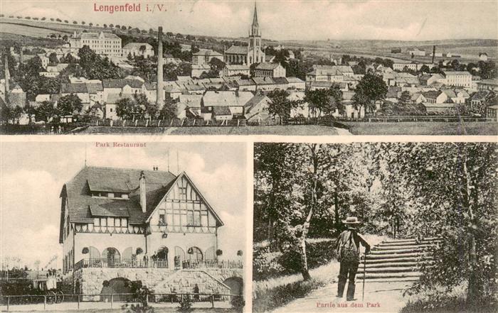 Lengenfeld  Vogtland Panorama Park Restaurant Partie aus dem Park
