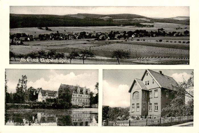 Grupenhagen Aerzen Niedersachsen Panorama Rittergut Schwoebber Loenskrug