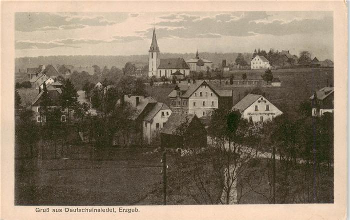 Deutscheinsiedel Deutschneudorf Ortsansicht mit Kirche