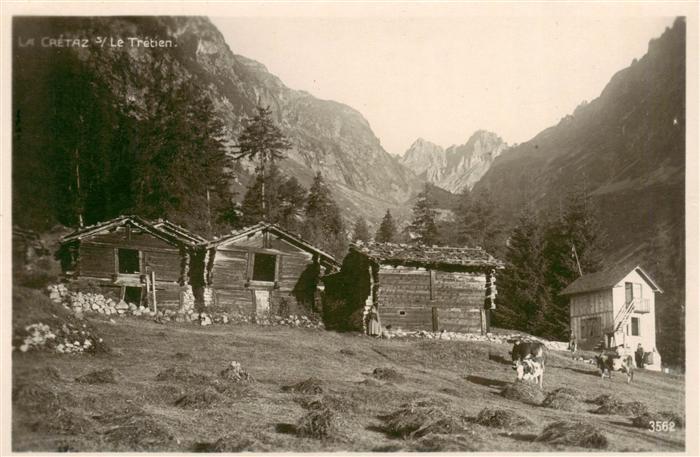 La Cretaz Le Tretien VS Teilansicht Bergdorf