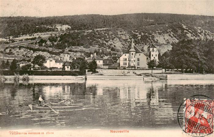 Neuveville La Bielersee Preles BE Ansicht vom See aus