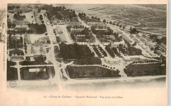 Camp de Chalons 51 Marne Quartier National vue prise en ballon