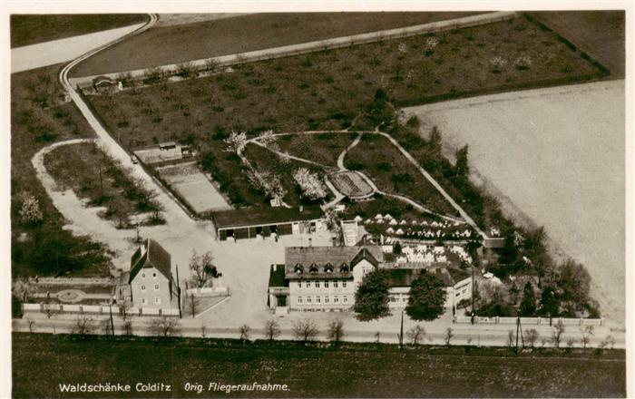 Colditz Sachsen Waldschaenke Original Fliegeraufnahme