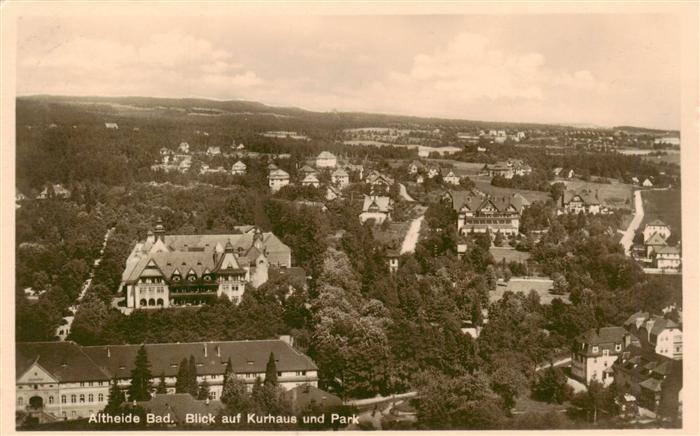Altheide Bad Schlesien PL Blick auf Kurhaus und Park