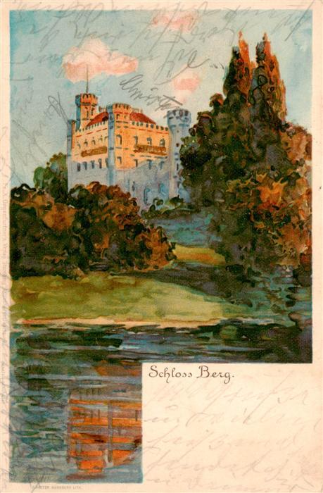 Schloss Berg Starnberger See Bayern Ansicht