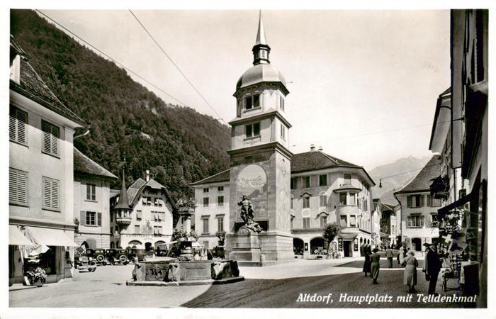 Altdorf  UR Hauptplatz mit Telldenkmal