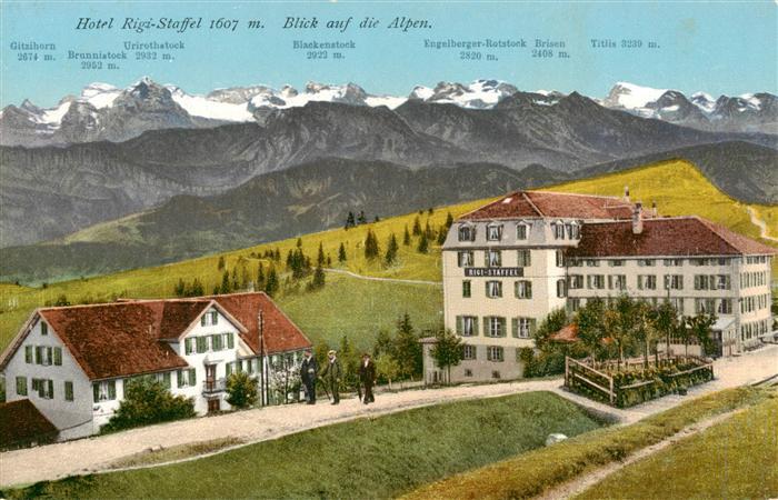 Schwyz SZ Hotel Rigi Staffel mit Alpenblick