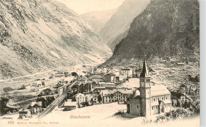 Goeschenen Goeschenen UR Panorama mit Kirche