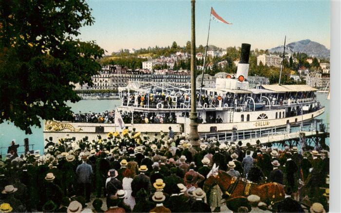 Luzern  LU Vierwaldstaettersee Gesellschaftsfahrten auf Salon Dampfer Gallia